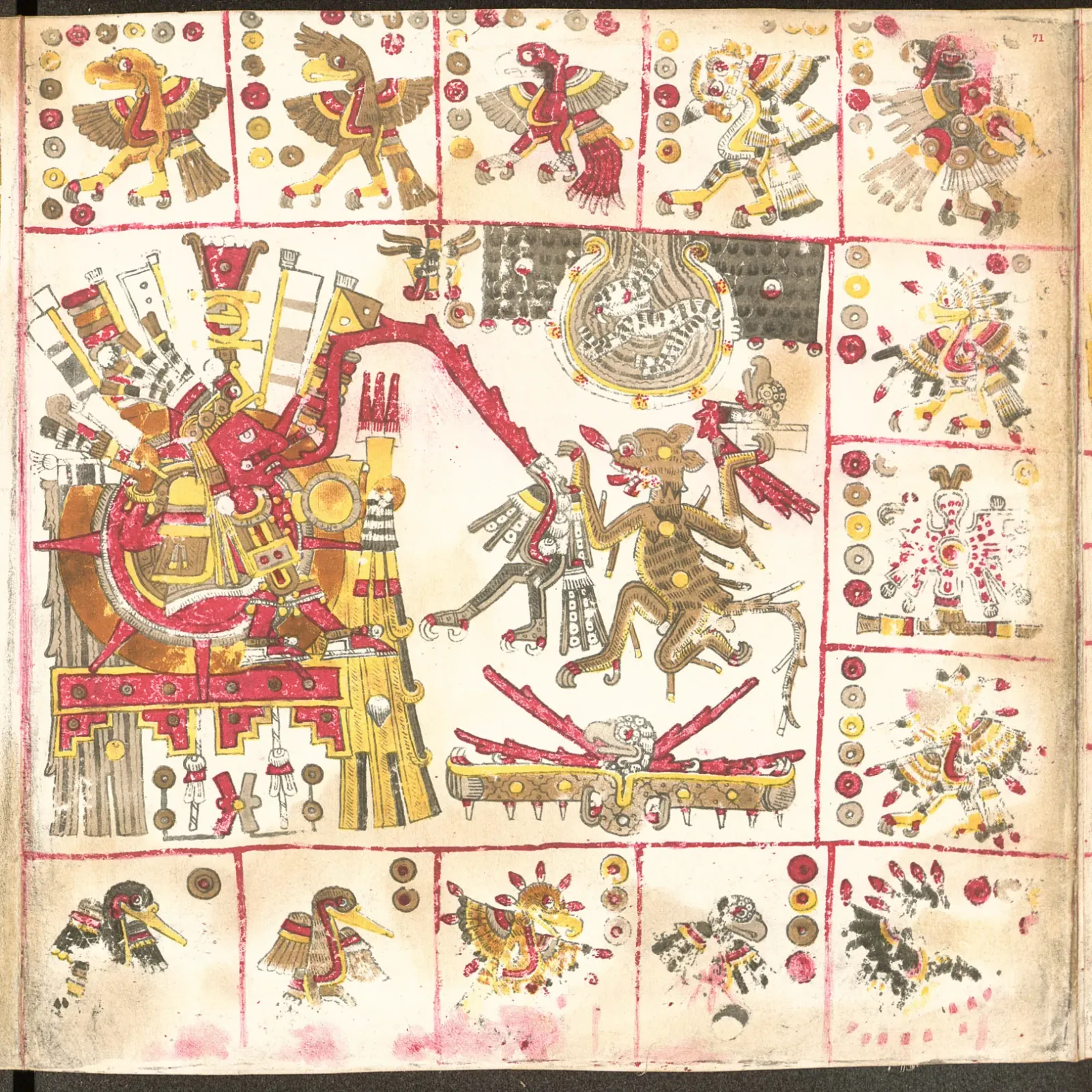Tonatiuh, the sun, on page 71 of the Codex Borgia